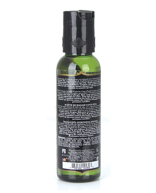 Kama Sutra Naturals Massage Oil - 2 Oz Coconut Pineapple - LUST Depot