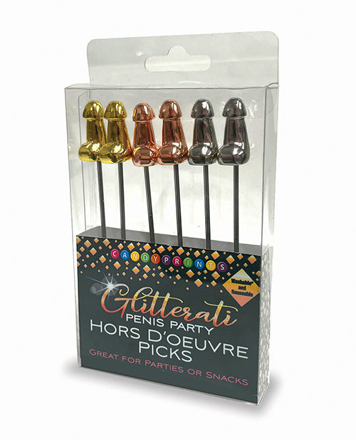 Glitterati Penis Hor D'oeuvre Picks - Set Of 6 - LUST Depot