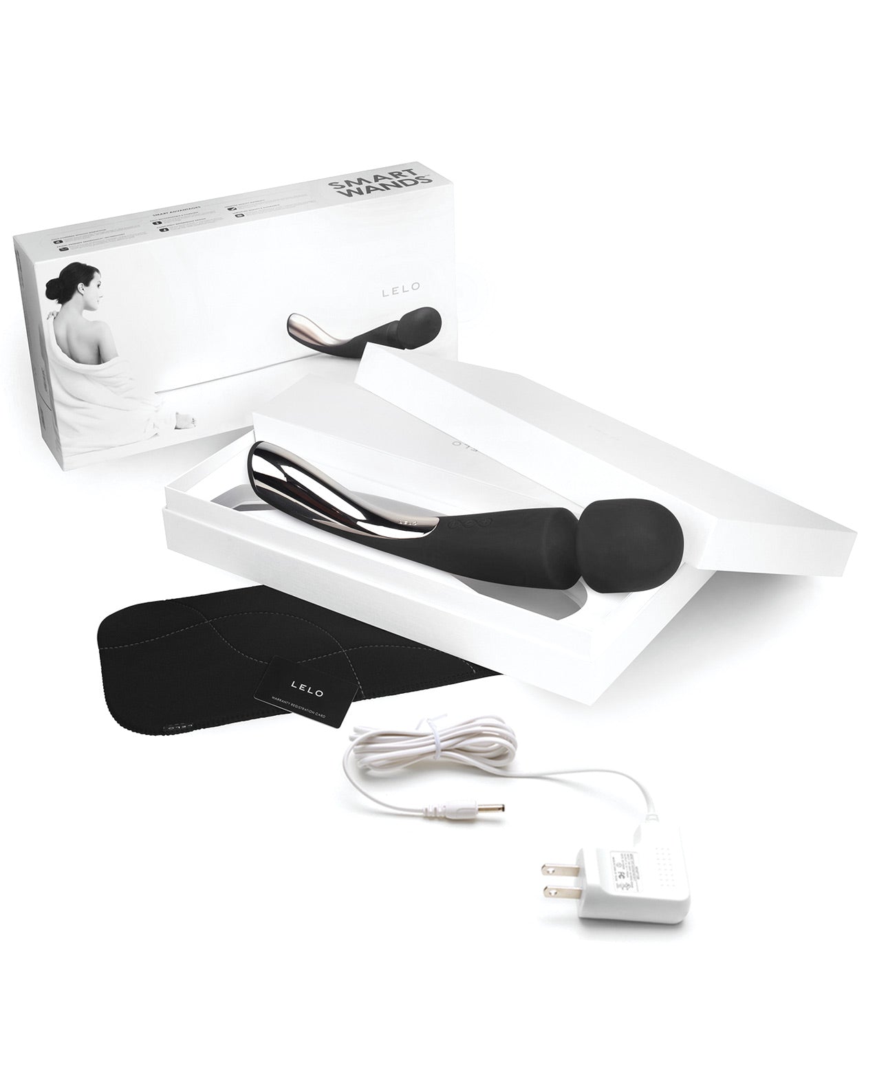 Lelo Smart Wand Large - Black - LUST Depot