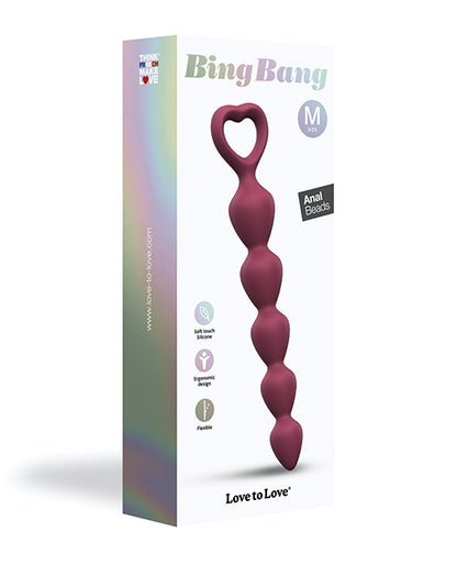 Love To Love Bing Bang Anal Beads - Prune Medium - LUST Depot