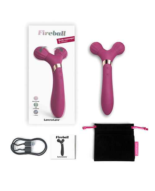 Love To Love Fireball Forked Vibrator - Plum Star - LUST Depot