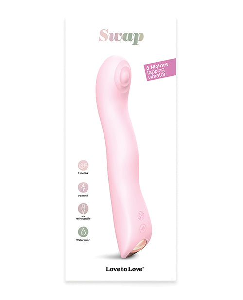 Love To Love Swap Tapping Vibrator - Baby Pink - LUST Depot