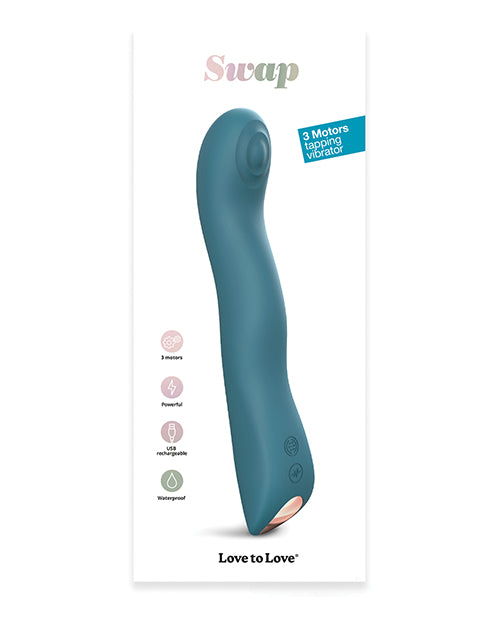 Love To Love Swap Tapping Vibrator - Teal Me - LUST Depot