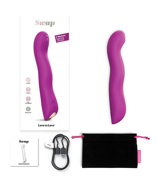 Love To Love Swap Tapping Vibrator - Sweet Orchid - LUST Depot