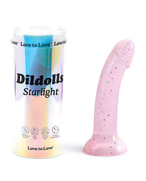 Love To Love Curved Suction Cup Dildolls Starlight - Pink - LUST Depot