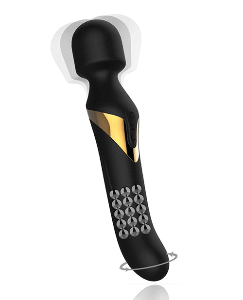 Dorcel Dual Orgasms Wand Vibrator - Black-gold - LUST Depot