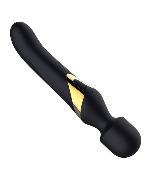 Dorcel Dual Orgasms Wand Vibrator - Black-gold - LUST Depot