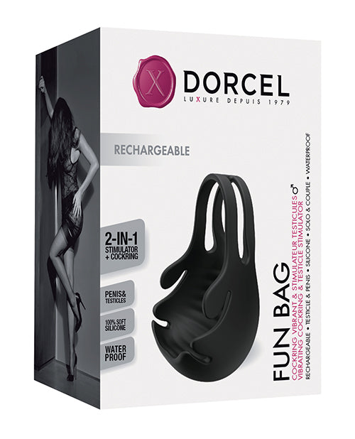 Dorcel Fun Bag Testicle Vibrator - Black - LUST Depot