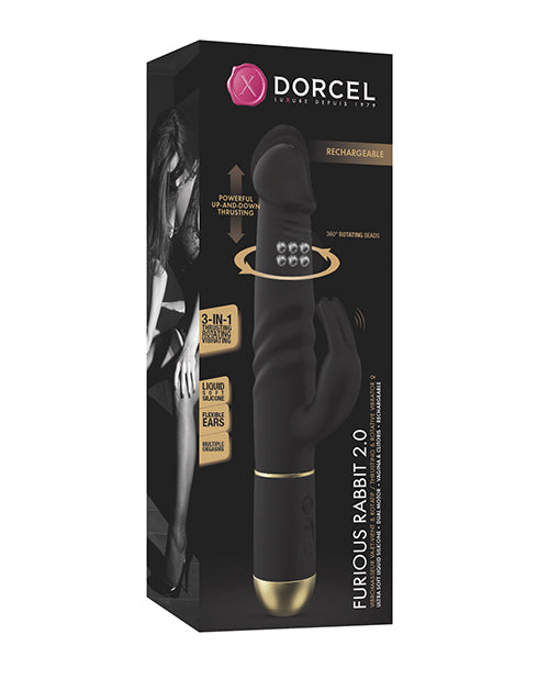 Dorcel Thrusting & Spinning Furious Rabbit 2.0 - Black - LUST Depot