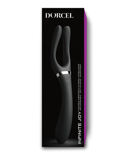 Dorcel Infinite Joy Bendable Forked Vibrator - Black - LUST Depot