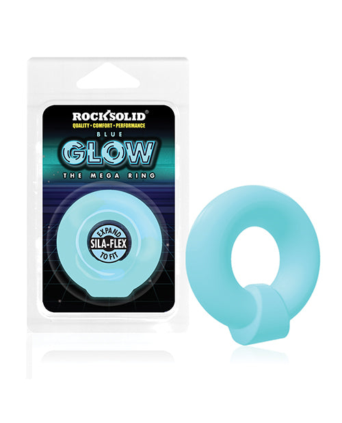 Rock Solid Glow In The Dark Mega Ring - Blue - LUST Depot