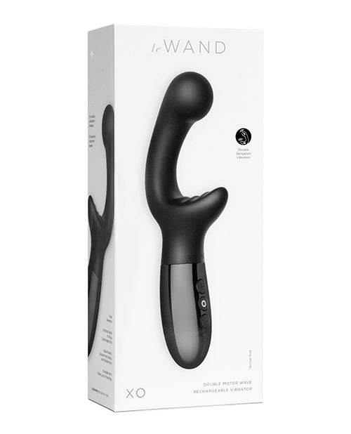 Le Wand Xo Double Motor Wave Rechargeable Vibrator - Black - LUST Depot