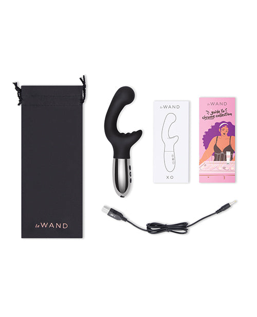 Le Wand Xo Double Motor Wave Rechargeable Vibrator - Black - LUST Depot