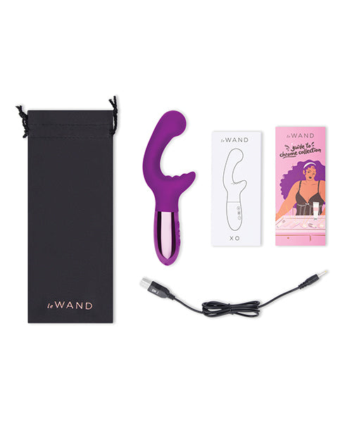 Le Wand Xo Double Motor Wave Rechargeable Vibrator - Cherry - LUST Depot