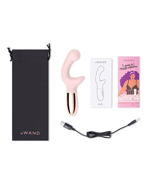 Le Wand Xo Double Motor Wave Rechargeable Vibrator - Rose Gold - LUST Depot