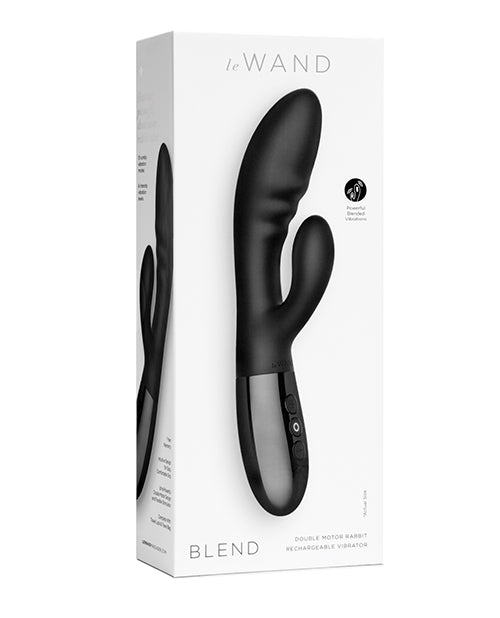 Le Wand Blend Double Motor Rabbit Rechargeable Vibrator - Black - LUST Depot