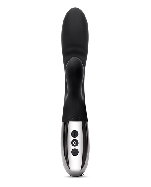 Le Wand Blend Double Motor Rabbit Rechargeable Vibrator - Black - LUST Depot