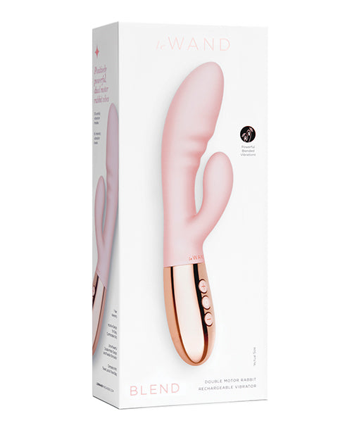 Le Wand Blend Double Motor Rabbit Rechargeable Vibrator - Rose Gold - LUST Depot