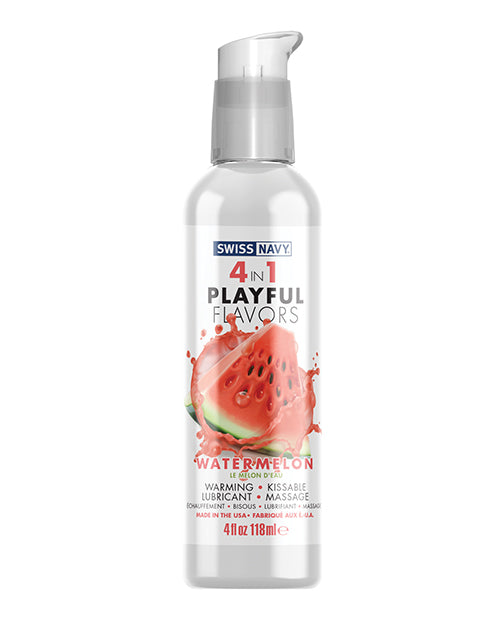 Swiss Navy 4 In 1 Playful Flavors Watermelon - 4 Oz - LUST Depot