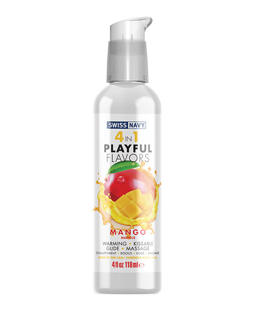 Swiss Navy 4 In 1 Playful Flavors Mango - 4 Oz - LUST Depot