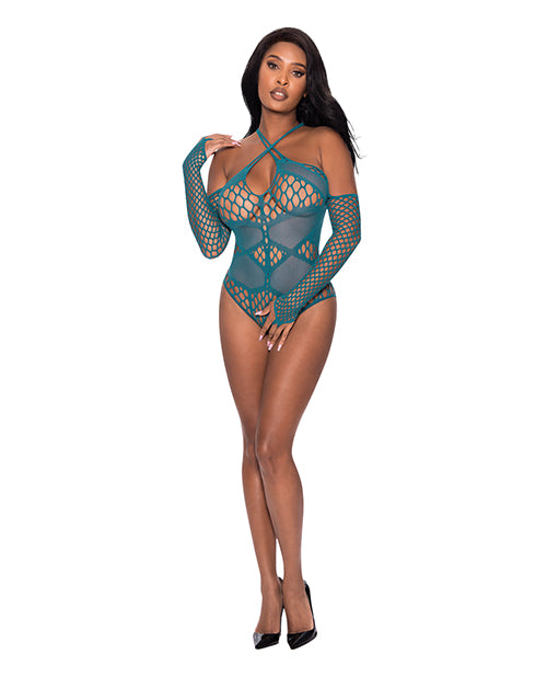 Seamless Long Sleeve Teddy Turquoise O/s - LUST Depot