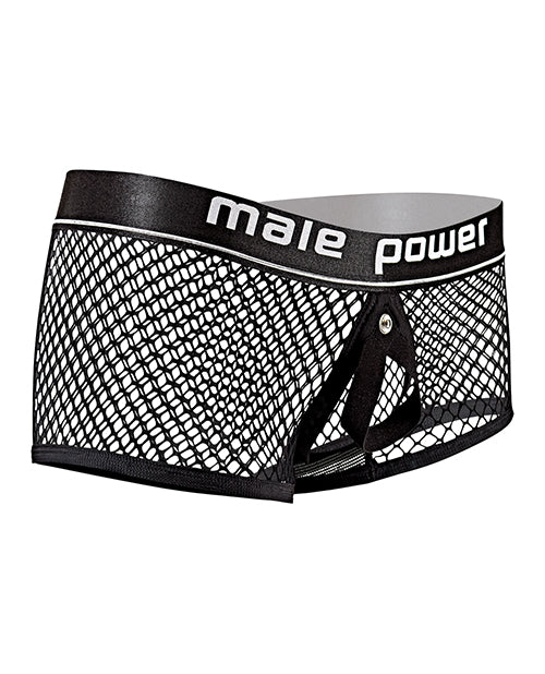 Cock Pit Fishnet Mini Cock Ring Short Black Lg - LUST Depot