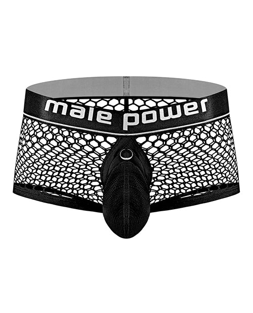 Cock Pit Fishnet Mini Cock Ring Short Black Lg - LUST Depot