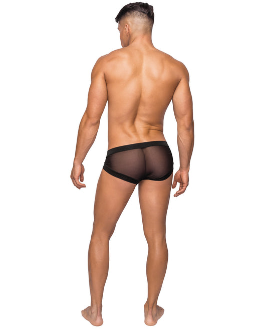 Hoser Stretch Mesh Micro Mini Short Black Lg - LUST Depot