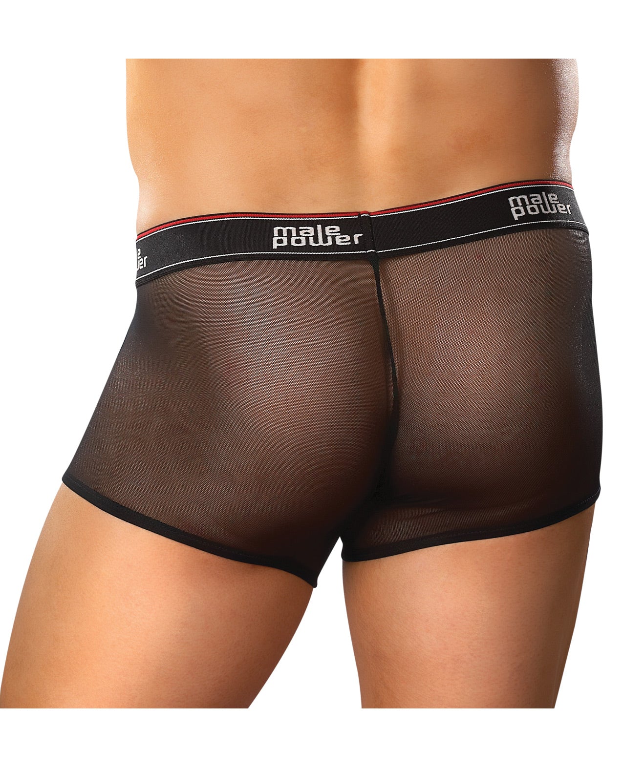 Male Power Mesh Branded Elastic Black X-large - LUST Depot