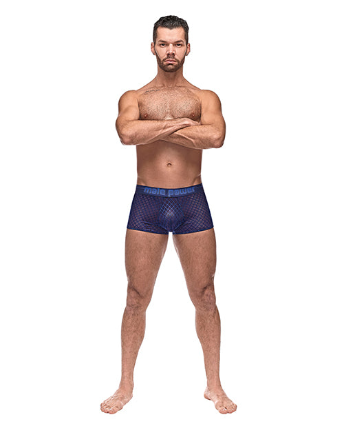 Diamond Mesh Mini Short Blue Md - LUST Depot