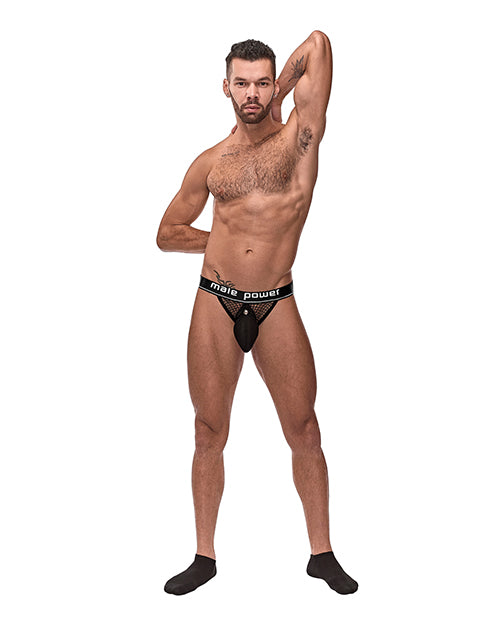 Cock Pit Fishnet Cock Ring Jock Black L-xl - LUST Depot