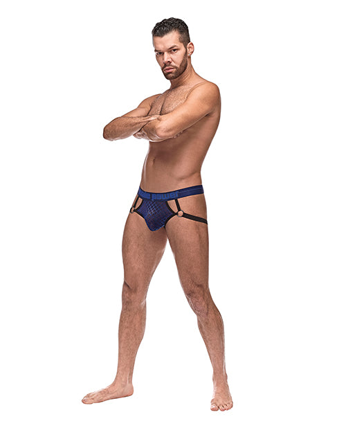 Diamond Mesh Jock Ring Blue L-xl - LUST Depot