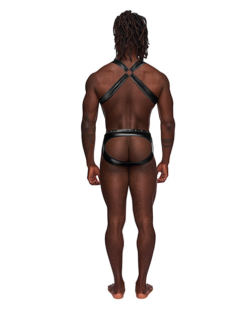 Fetish Uranus Nylon Spandex Moonshine Harness Brief Black L-xl - LUST Depot