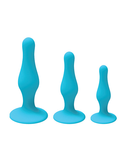 Nobu Rainbow Silicone Plug Set - Blue - LUST Depot