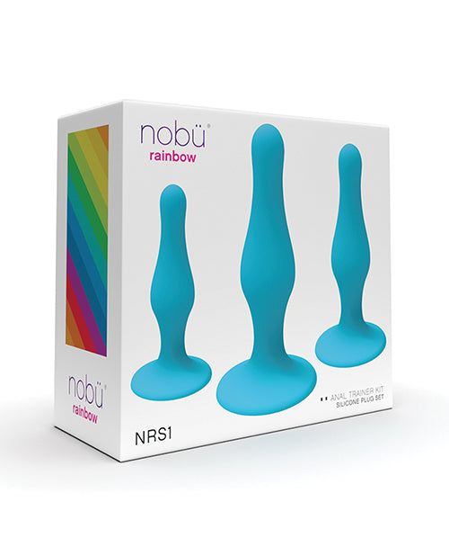 Nobu Rainbow Silicone Plug Set - Blue - LUST Depot