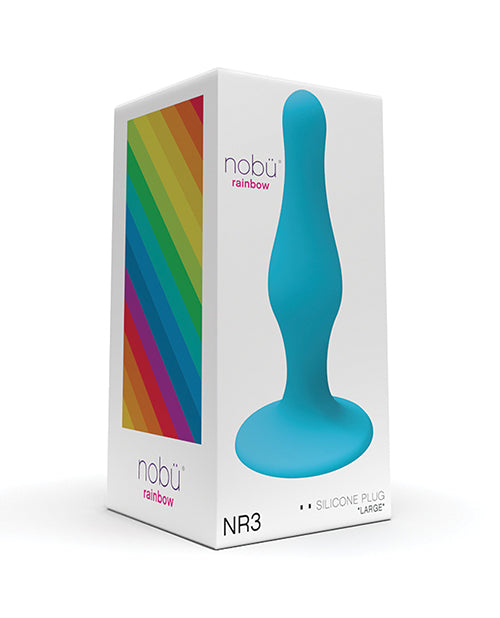 Nobu Rainbow Large Silicone Plug - Blue - LUST Depot