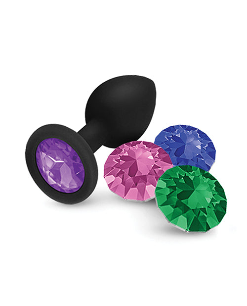 Nobu Fetish Small Silicone Plug W/jewels - Black - LUST Depot