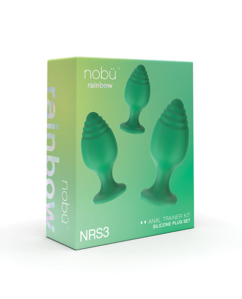 Nobu Rainbow Silicone Plug Set - Green - LUST Depot