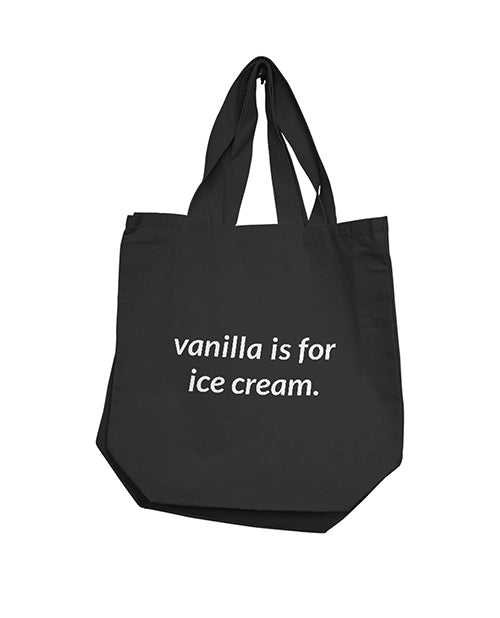 Nobu Vanilla Is For Ice Cream Reusable Tote - Black - LUST Depot