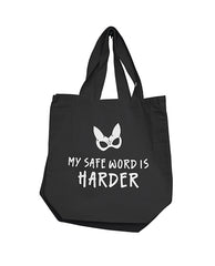 Nobu My Safe Word Is Harder Reusable Tote - Black