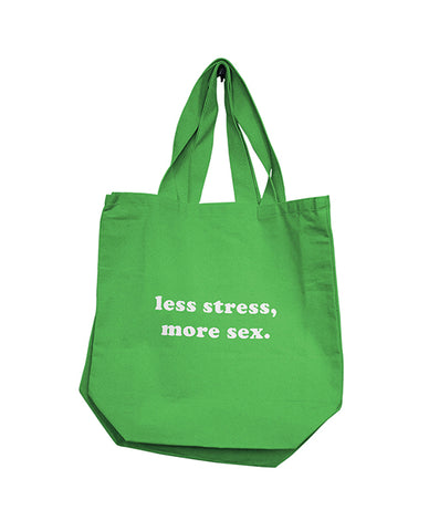 Nobu Less Stress, More Sex Reusable Tote - Green