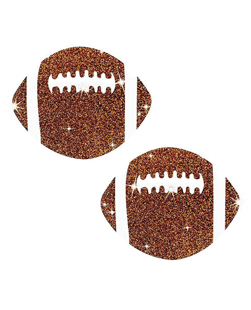 Neva Nude Football Glitter Pasties - Brown O-s - LUST Depot