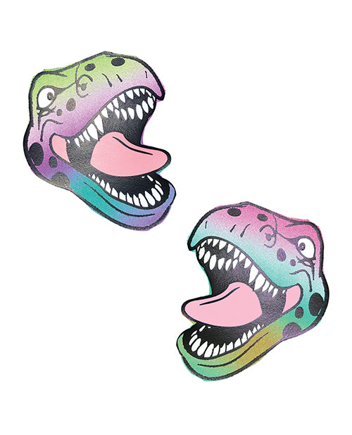 Neva Nude Reflective Dinosaur Pasties - Rainbow O-s - LUST Depot