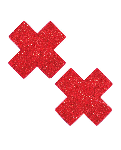 Neva Nude Ravish Me Glitter X Factor Pasties - Red O/s - LUST Depot