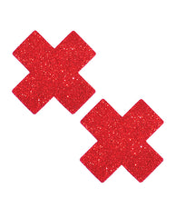 Neva Nude Ravish Me Glitter X Factor Pasties - Red O/s