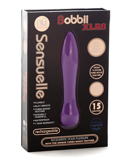 Sensuelle Bobbii Flexible Vibe Xlr8 Turbo Boost - Ultra Violet - LUST Depot