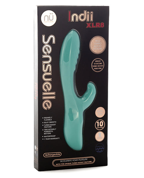 Sensuelle Indii Rabbit Xlr8 Turbo Boost - Electric Blue - LUST Depot