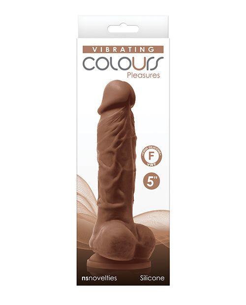 Colours Pleasures 5" Vibrating Dildo - Brown - LUST Depot