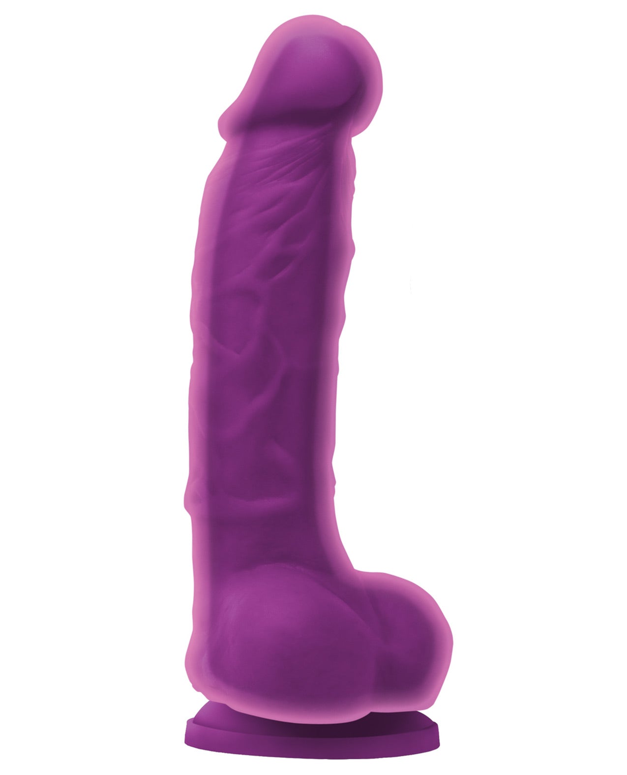 Colours Dual Density 5" Dong W-balls & Suction Cup - Purple - LUST Depot