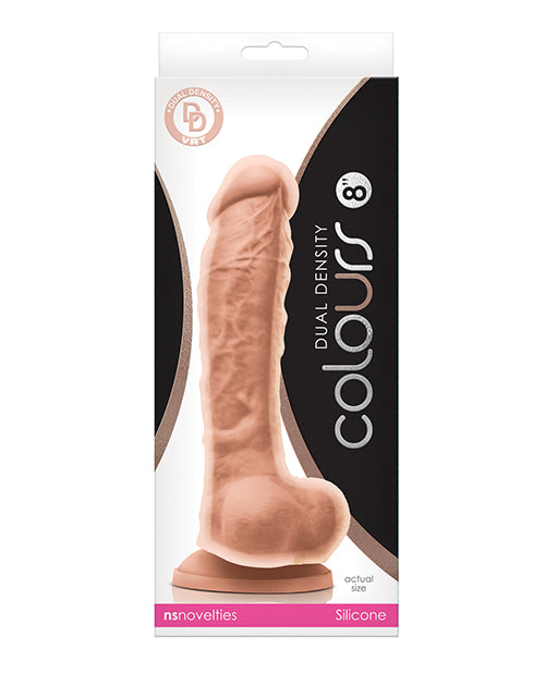 Colours Dual Density 8" Dildo - White - LUST Depot